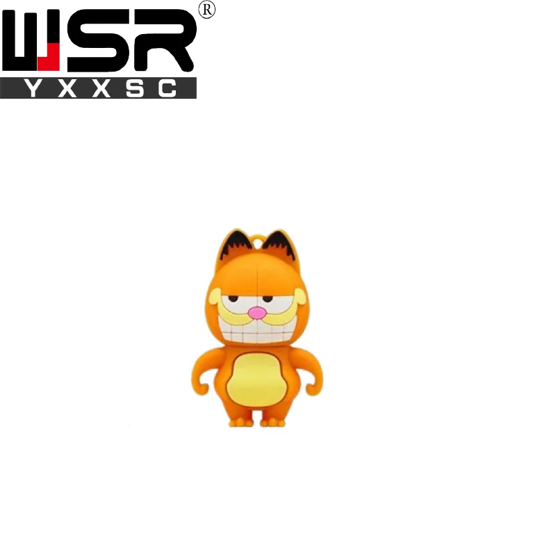 Usb2 0 memory stick garfield 32gb 64gb 128gb silicone cartoon thumb drive usb 4gb 8gb 16gb 4