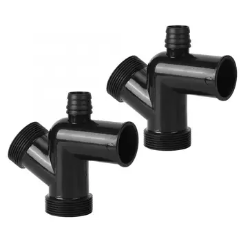 

Food Waste Disposer Parts 2Pcs Four-Way Food Grinder Drain Connection Pipe Processor Elbow Food Waste Disposer Accessory Black