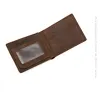 MAHEU Best Quality Man Wallet 3 Folds 100% Genuine Leather Brown ID Card Slim Purse Male Men's Short Trifold Wallet Crazy Horse ► Photo 3/6