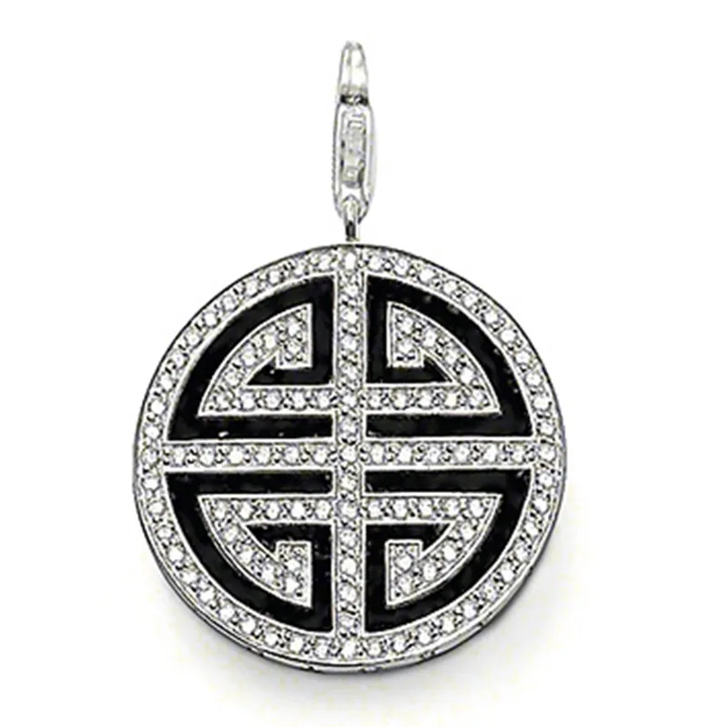Кулон Great blession Eastern Luck & lonevity серебряная Клубная подвеска на счастье ожерелье