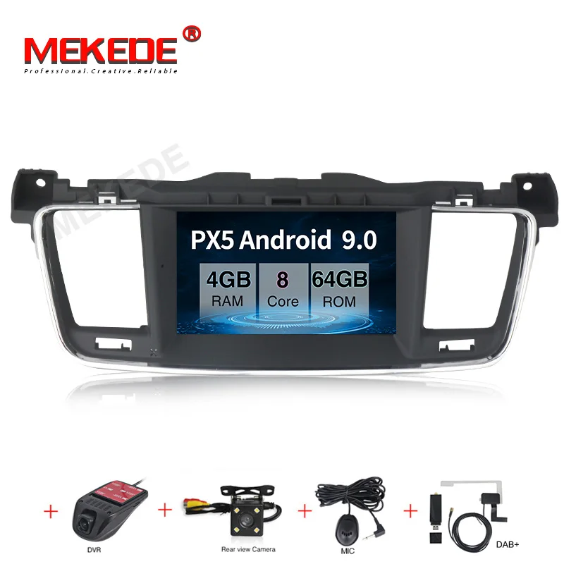 PX5 Android 9 автомобильный dvd-плеер gps навигация Радио стерео для PEUGEOT 508 2011 2012 2013- головное устройство авто радио мультимедиа