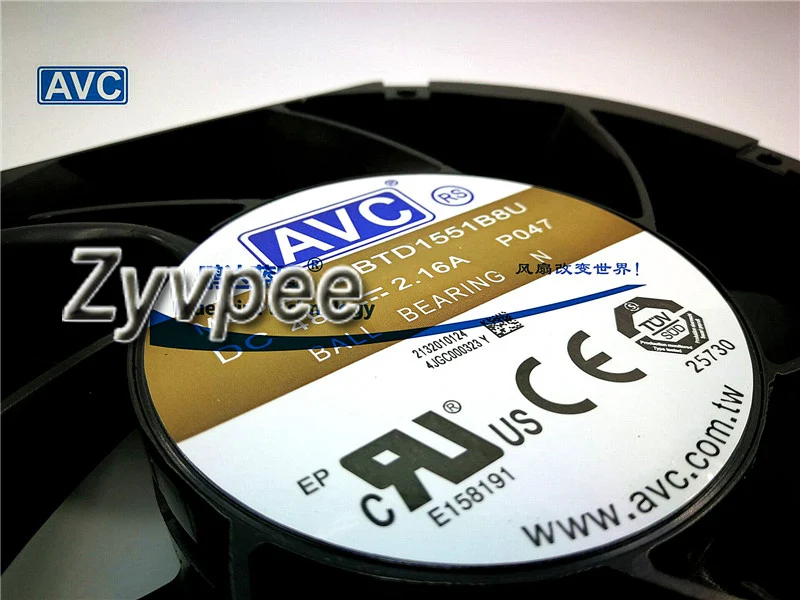 Zyvpee AVC DBTD1551B8U DC 48 В 2.16A 172x51 мм 4 провода 4 контакта ШИМ 17 см осевой вентилятор