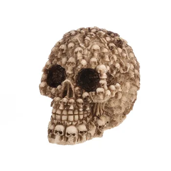 

Resin Handicraft Multiple Yellow Skull Head Halloween Decoration Home Desktop Ornament Animal Skull Statues Sculptures