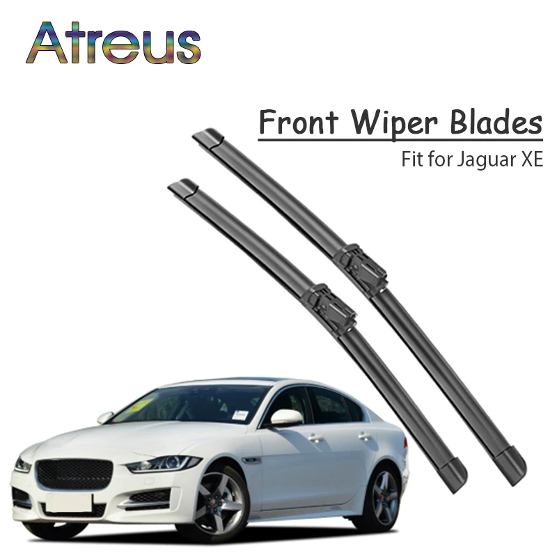 Atreus 2pcs High Quality Long Life Rubber Front Wiper Blades For Jaguar