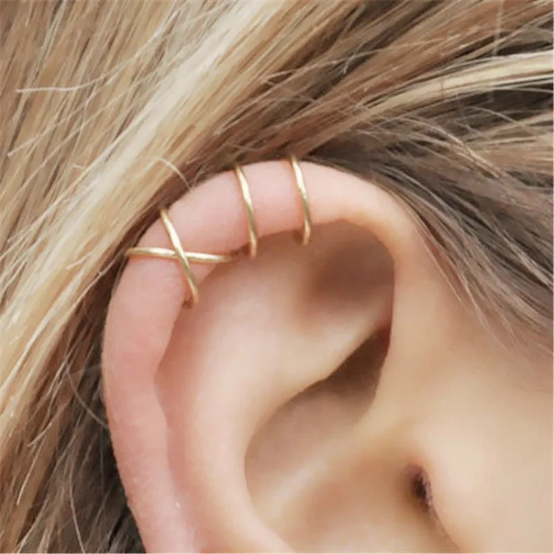 

1PCS Simple Ear Cuffs for Women 2019 Gold Ear Cuff Clip Earrings Earcuff No Piercing Cartilage Earring Accesorios Mujer L039
