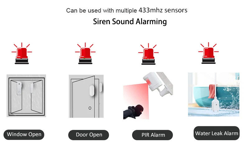 8 Siren sound alarming