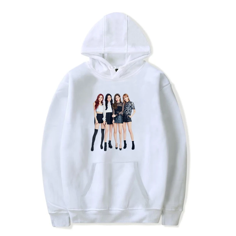 Women Hoodies Harajuku Sweatshirts Kpop Blackpink LISA ROSE Hoodie Streetwear Pink Clothes for Girls Boys Winter Pullover Hoody