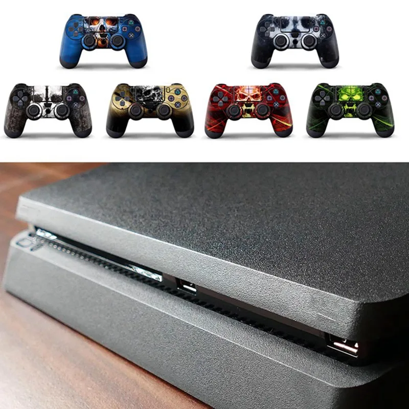 Синий череп Защитная крышка наклейка для PS4 контроллер кожи для 4 наклейки аксессуары