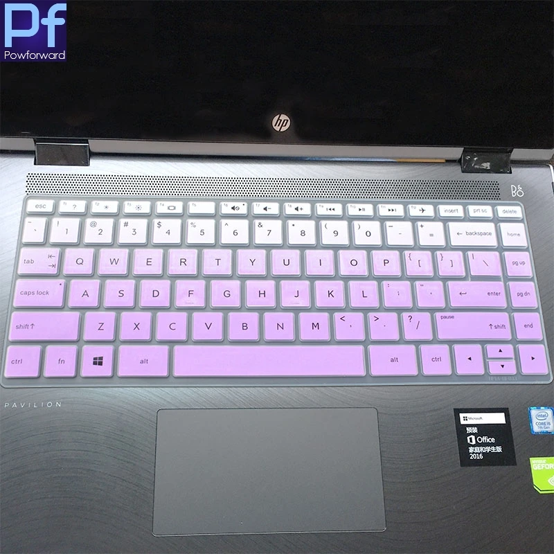 14 дюймов аксессуары для ноутбука силиконовая для ноутбука защитная клавиатура крышка для hp Pavilion X360 14-BA034TX BA035 BA039 BA040 BA042 - Color: fadepurple