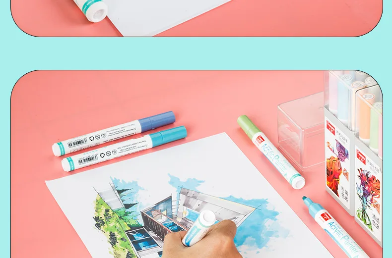 Металлический цветной акриловый маркер DIY альбом doodle pen crayon automatique metale babytoy hand 2 мм свинцовый карандаш моющаяся ручка одежда