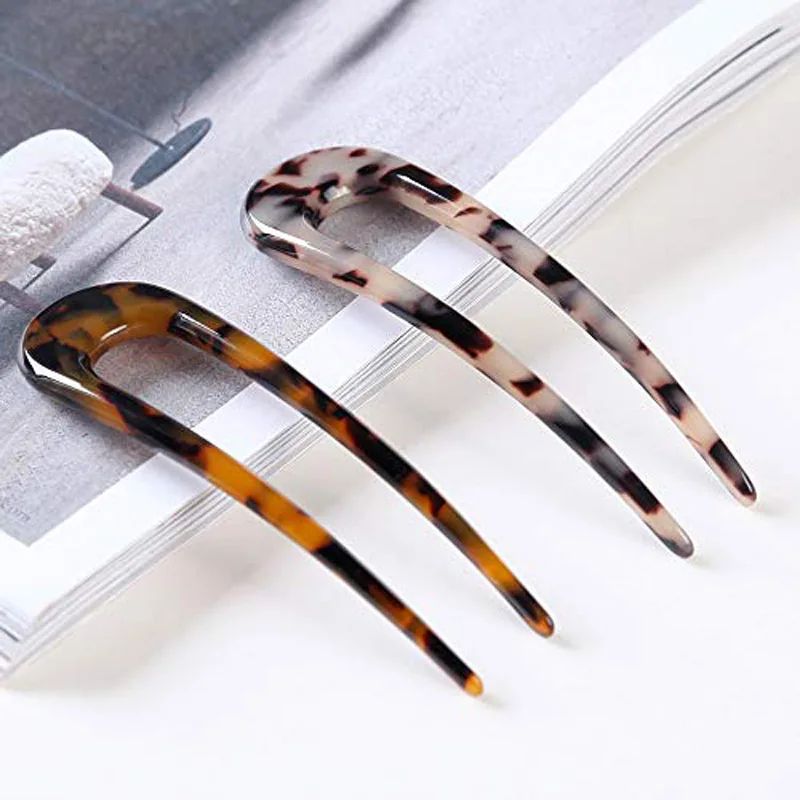 

U Shape Hair Clips Convenient Simple Plastic Forks Styling Tool Hairpins Newly Magic Bending Headwear Decoration Hair Accessorie