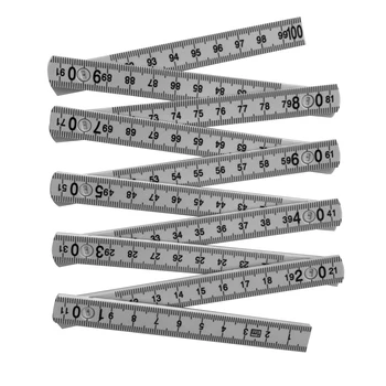 

Lightweight Teaching Home Folding Ruler Portable Stationery ABS Anti Rust Scratch Resistant Measuring Tools Woodworking School