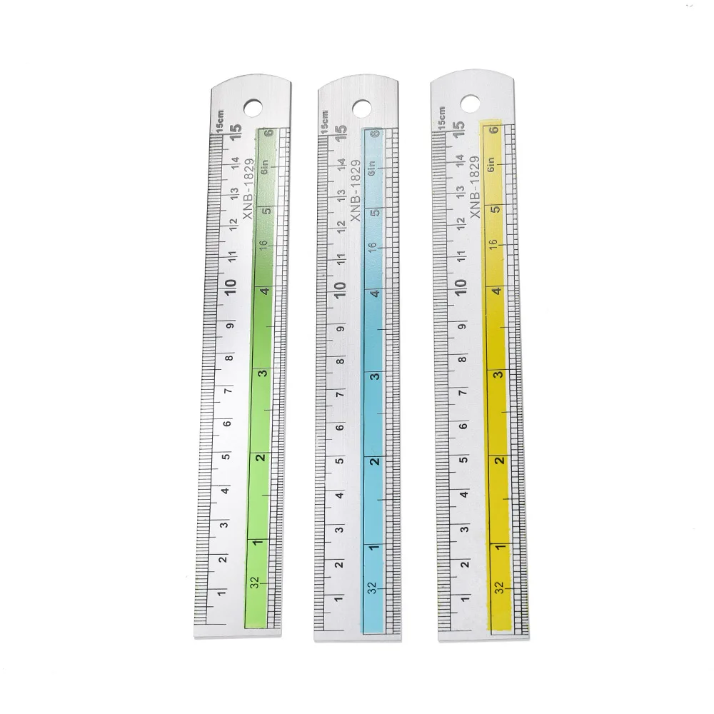 

1pcs 15 cm Metal Aluminum Jewelry Sets Measure Ruler Metric Rule Precision Double Faced Measuring Tool DIY Handmade Supplies