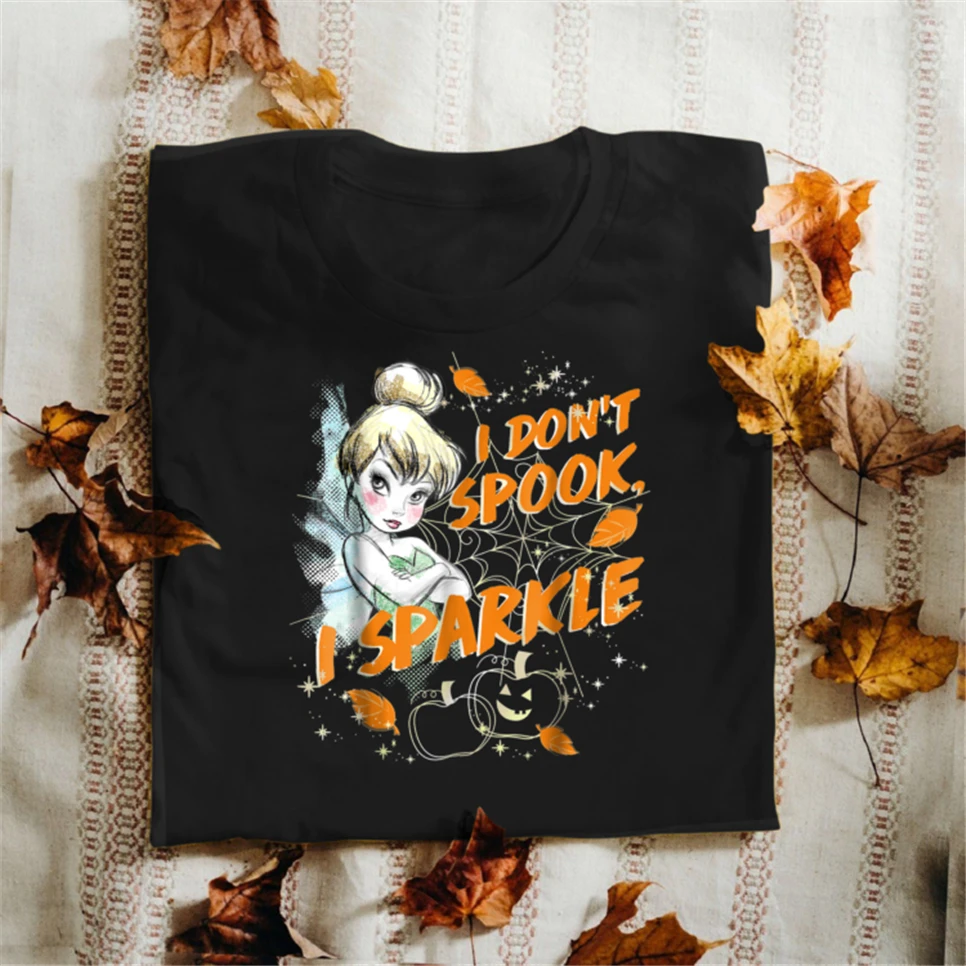 I't Spook I Sparkle Питер Пэн Тинкербелл Хэллоуин футболка с блестками Футболка