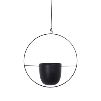 

Geometric Iron Hanging Planter Vase Simple Design Plant Pot Modern Window Hanger 425D