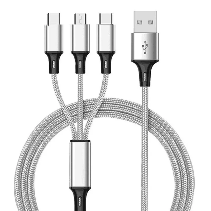 65 watt usb c charger 3 In 1 Type C Micro USB Multi Charger Cable for Xiaomi Redmi Note 5 Samsung A60 S9 S8 Mobile Phone USB Cord USB-C Charging Cabel mobile phone chargers Chargers