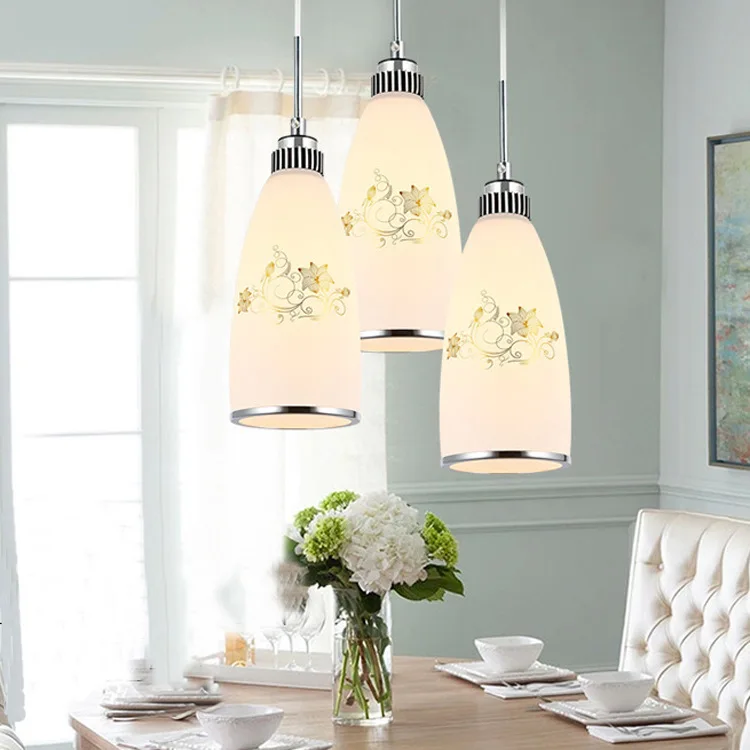 

Modern 3 Heads Dining Room Pendant Light Creative Restaurant Bar Home Hanging Light Personality Decration Led Suspended Fixtures