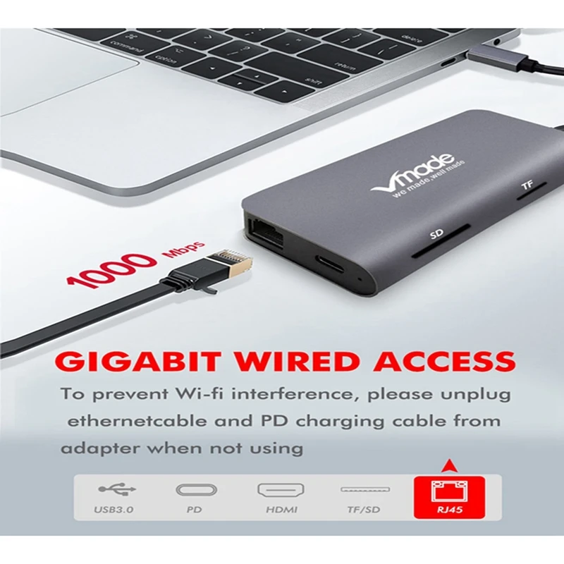 Горячая usb-хаб USB C к HDMI RJ45 Thunderbolt 3 адаптер для MacBook samsung Galaxy S9 huawei mate 20 P20 Pro type C USB 3,0 H