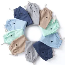 Г. Детские противомоскитные штаны из хлопка и льна штаны для мальчиков и девочек, детский фонарь летние детские тонкие брюки