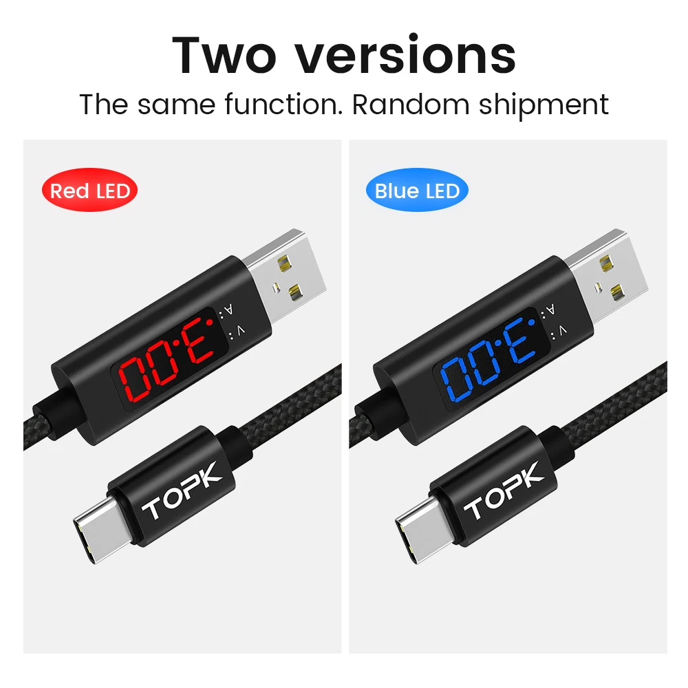 TOPK AC27 Micro USB Cable \u0026 USB Type C 
