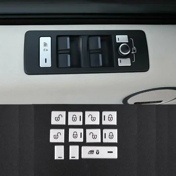 

Car Door Window Control Button Decoration Stickers Trim Styling Car Accessories For Land Rover Range Rover Sport 2014-17