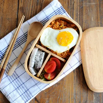 

Come Day Korean Wood Lunch Box Raw Wood Lunch-box Environmental Protection Portable Sushi Box Environmental Protection Tableware