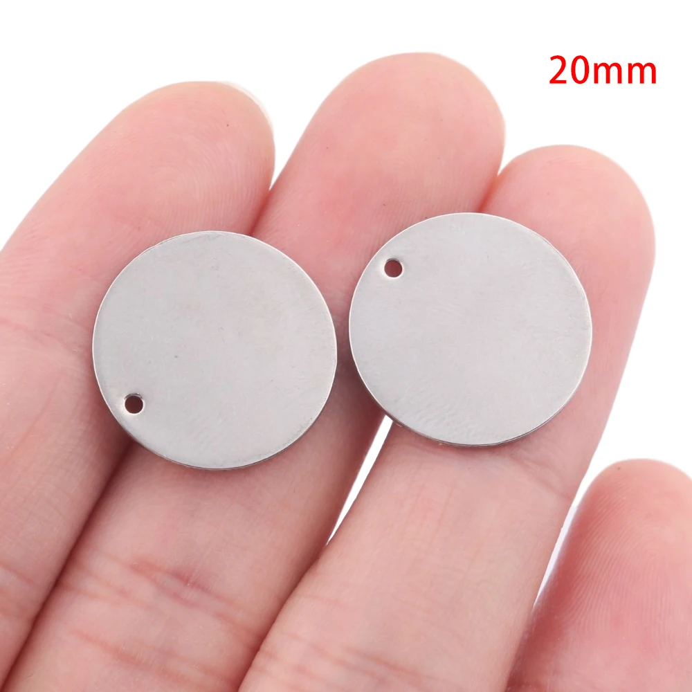 Stainless Steel Charms Stamping Blank Tag With Jump Rings - Temu