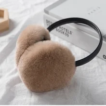 Новые меховые наушники унисекс с кроликом Рекс, оригинальные меховые наушники с натуральным мехом, зимняя меховая муфта, 6 цветов,, розничная, OEM