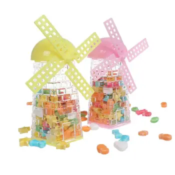 

6pcs Funny Windmill Candy Box for Baby Shower Birthday Wedding Gift Jar Food Windmill Toy Festival Candy Cookies Container