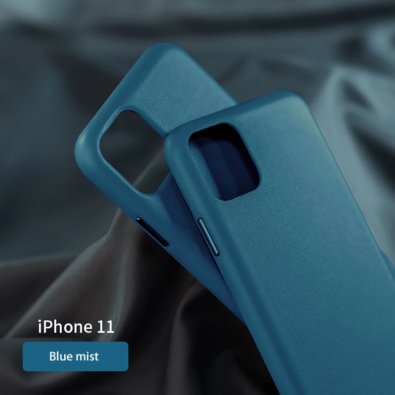 IPhone11 чехол apple promax кожаный защитный чехол кожаный чехол MAXpro кожаный чехол все анти-капля популярный логотип Официальный por cr - Цвет: Серый