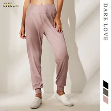 Gymkm, женские свободные спортивные штаны, для тренировок, бега, леггинсы, дышащие, пуш-ап, высокая талия, спортивные штаны, штаны для фитнеса, тренировок