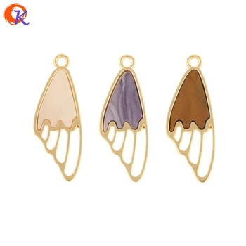 

Cordial Design 100Pcs 11*28MM Jewelry Accessories/Pendant/DIY Parts/Earrings Making/Marble Effect/Wing Shape/Hand Made/Charms