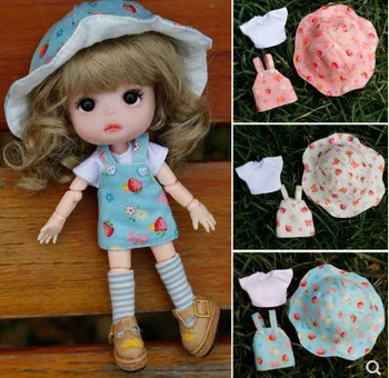 

ob11 baby clothes accessories Molly wearable beautiful knot pig egg egg clay head human face sun hat suit baby clothes