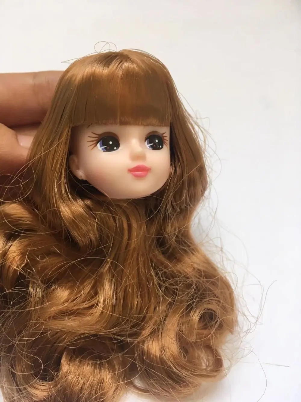 長い髪リカちゃん人形ヘッドショートロング曲線髪ソフトゴールド黒黄色の髪人形ヘッド少年少女の人形部品 Diy アクセサリーおもちゃ Dolls Aliexpress