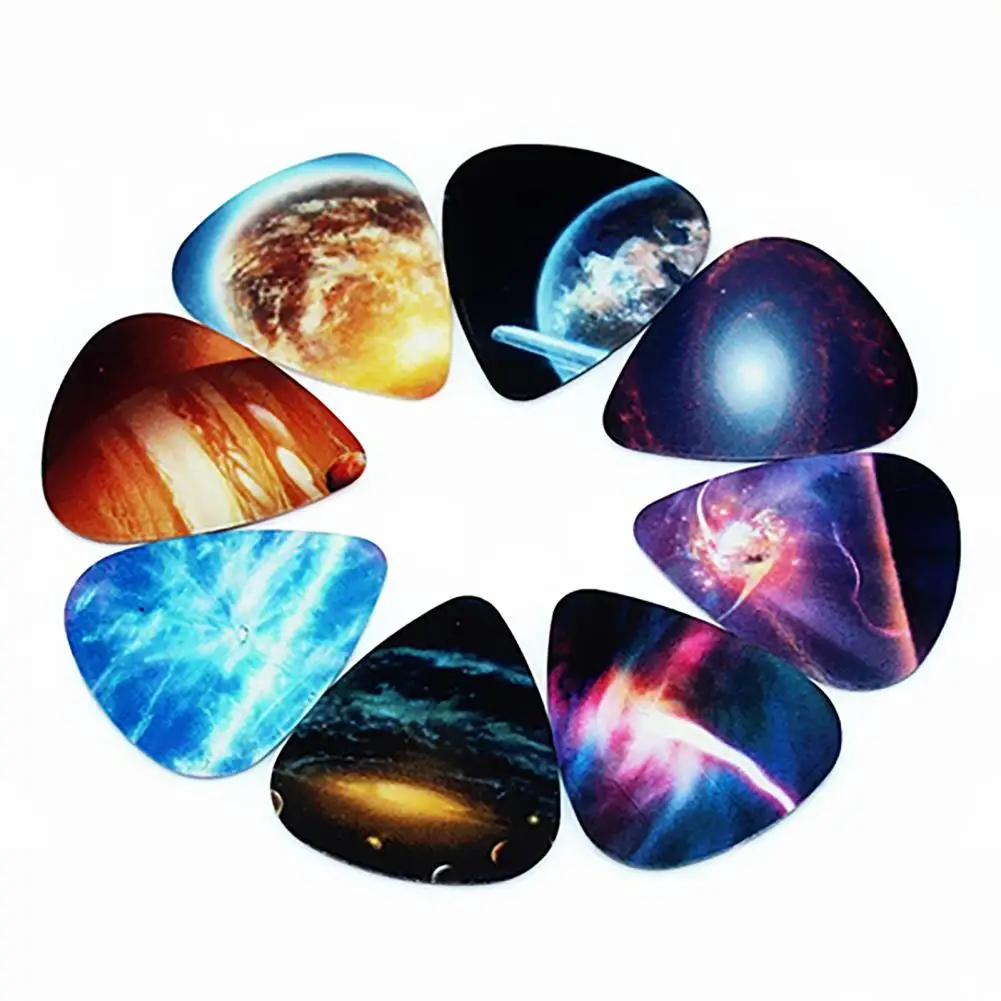 10pcs Guitar Pick Colorful Long Life Love Heart Universe Planet Guitar Plectrum guitar accessories