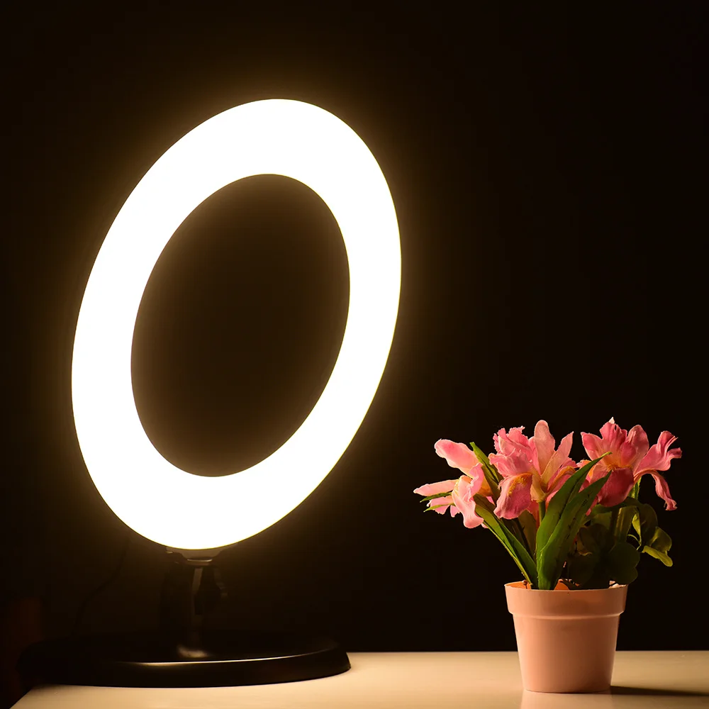 1" светодиодный светильник для видеосъемки 36-72 Вт Регулируемая яркость 3200-7000 к студийное кольцо с фотографией лампа с настольной подставкой Базовая сумка для переноски
