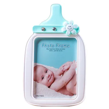 

7inch Baby Photo Frame Creative Cute Feeding Bottle Shape Picture Frame Children Photo Wall Haning Desktop Ornaments Home Decor