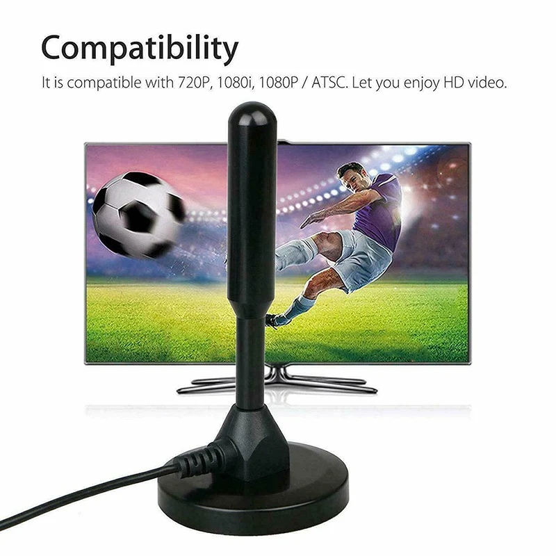 

Hot Indoor HD Digital TV Antenna Sucker Antenna Frequency Range 470-862MHz PLD