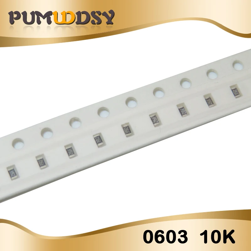 100 шт 0603 чип фиксированный резистор SMD Резистор 10K Ом 103 | Электронные компоненты и