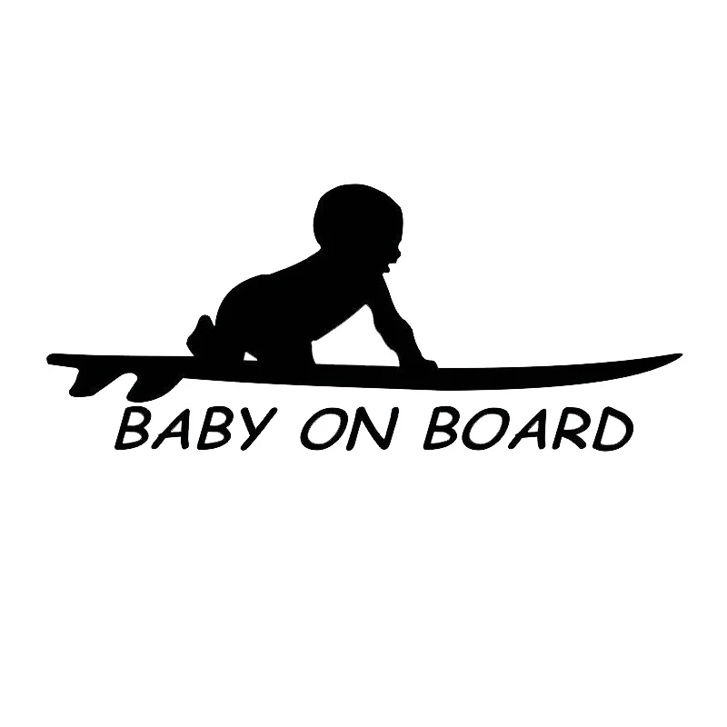 

Personalized Car Sticker and Decals Baby on Board Surf Surfing Surfboard PVC 15cm X 6cm Decal Motorcycle Waterproof KK
