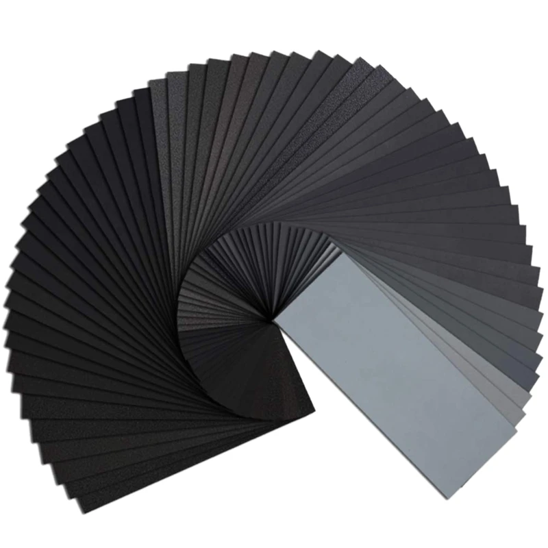 

48Pcs Dry and Wet Waterproof Sandpaper Set 120-3000 Mesh Gravel Sandpaper for Wood Furniture Finishing, Metal Sanding and Car Po