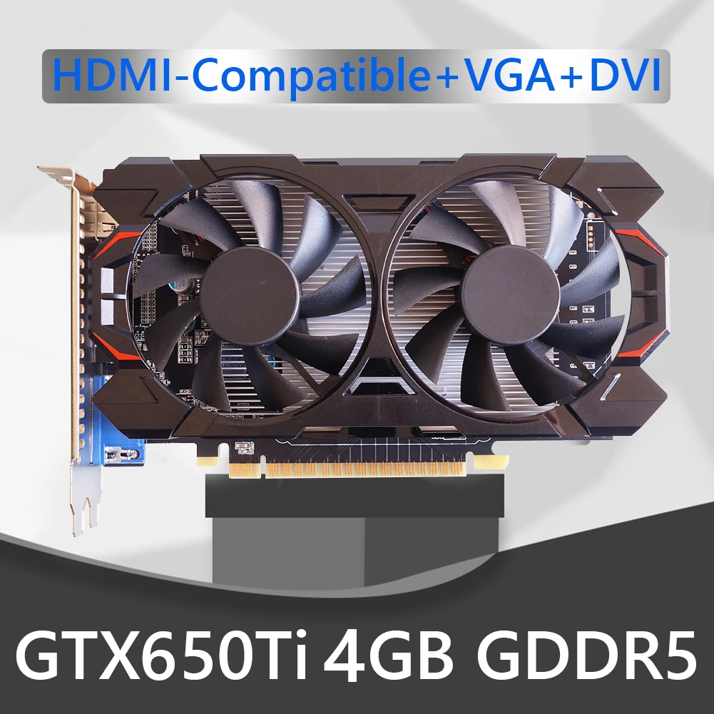 GTX650Ti 2/4G 128bit GDDR5 NVIDIA Low-Noise Desktop Computer Graphic Card PCI-Express 2.0 Gaming Video with Dual Cooling Fan