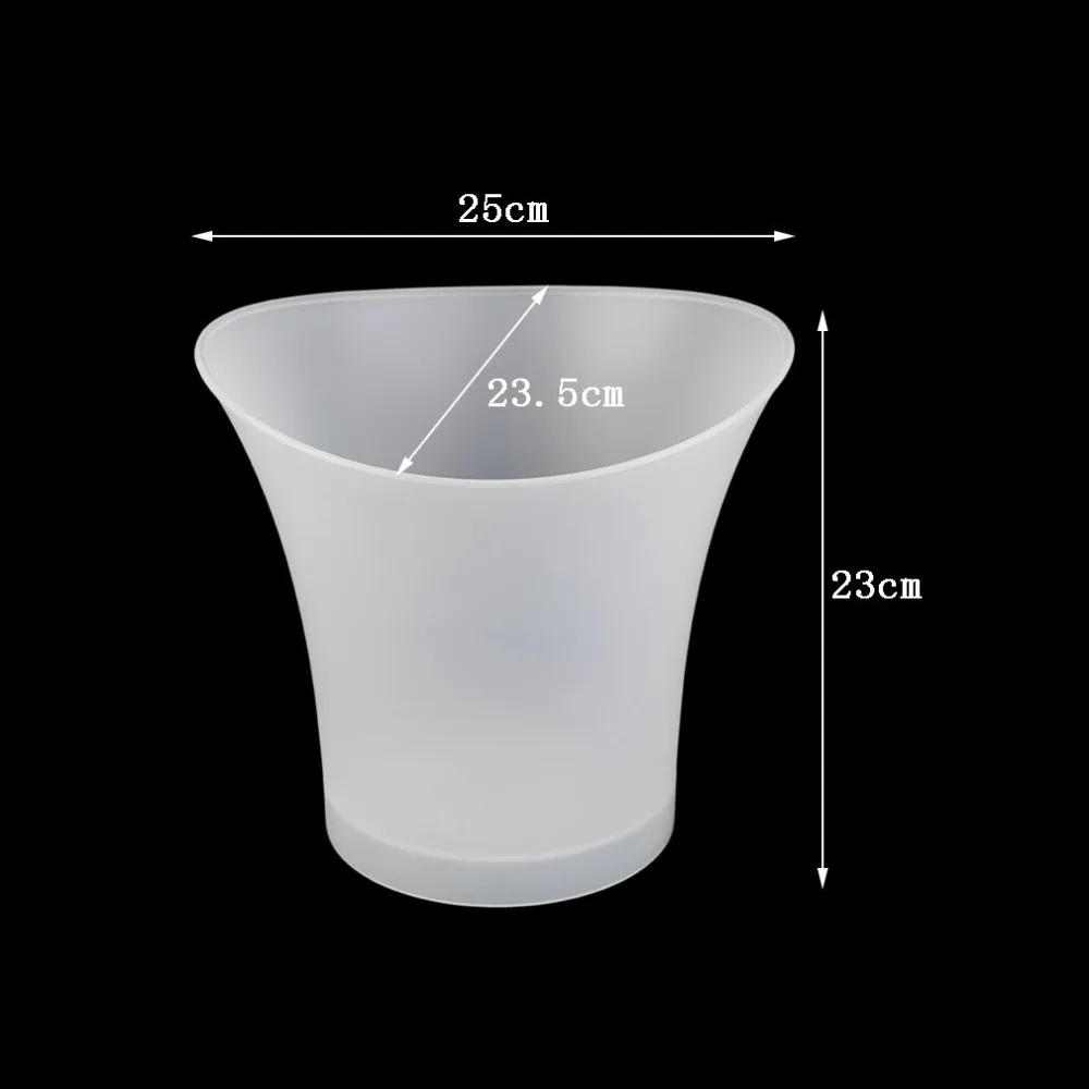 

5L Waterproof Plastic LED Ice Bucket Coolers & Holders Luminious Flashing Bars Night Party Environmental Protection Eco-Friendly