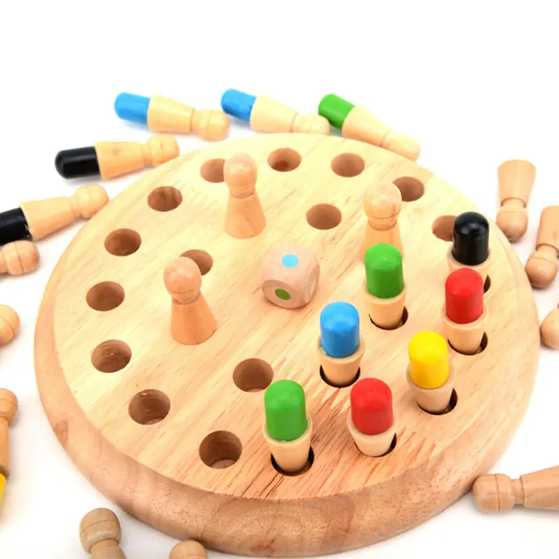 

Kids Wooden Memory Match Stick Chess Game Fun Block Board Game Educational Color Cognitive Children Training Gifts Ability Toy