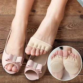 

1Pair Cotton Half Insoles Pads Foot Care Insoles Forefoot Pain Relief Massaging Gel Metatarsal Toe Support Pads Insoles Forefoot