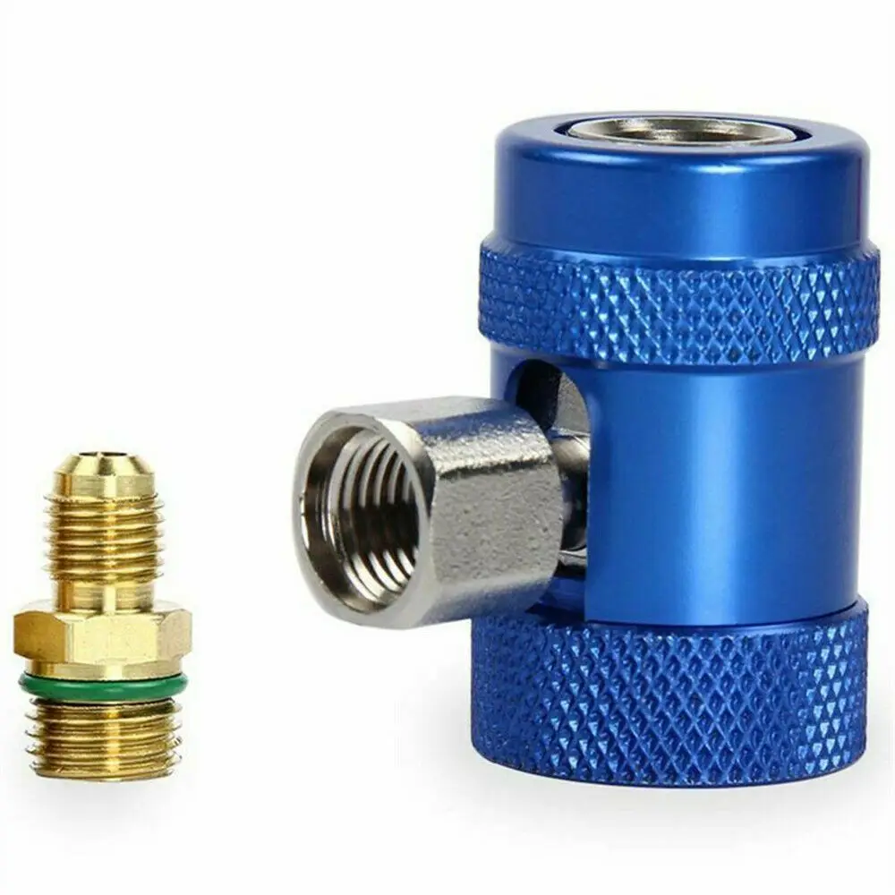 2Pcs Refrigerant Connector Car Auto AC High / Low Side Air Conditioner Replacement Adapter R1234yf for Land Rover Jaguar