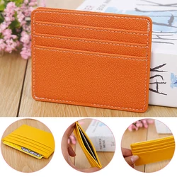 Mini Card Holder PU ID Card Holder Candy Color Bank Credit Card Box Multi Slot Card Case Wallet Women Men Business Card Cover