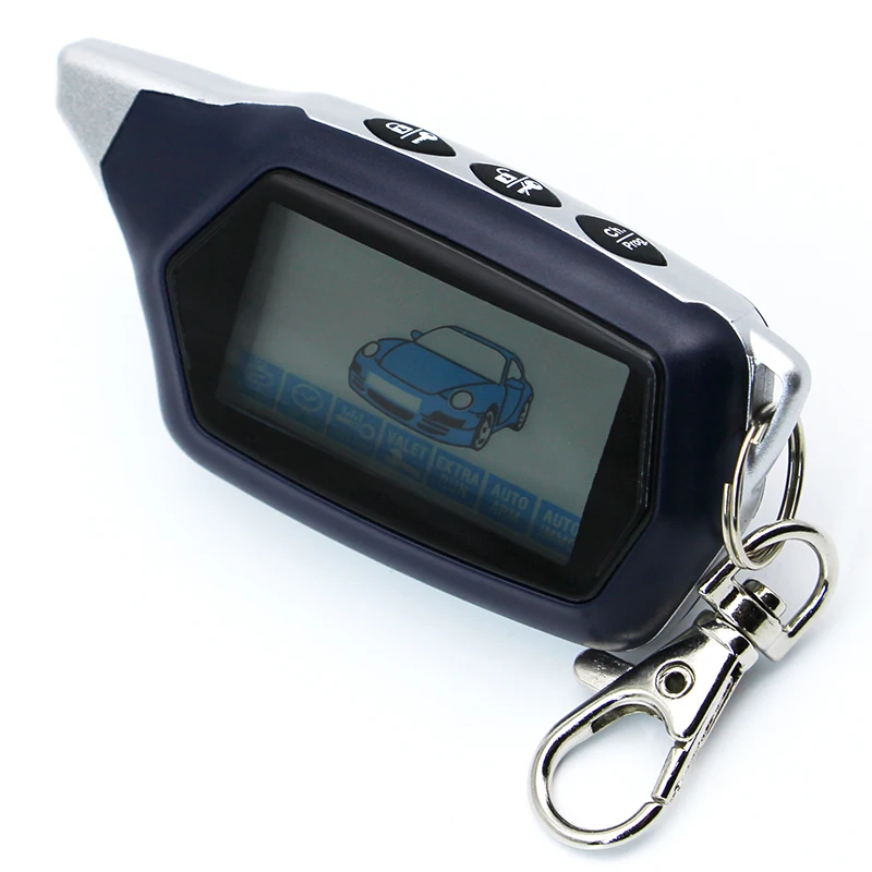 

Russian version C9 Key Fob keychain for 2-way starline C9 lcd Remote Control two way car alarm system