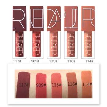 

Pudaier 5Pcs Matte Moisturizing Liquid Lipstick Permanent Waterproof Tint Makeup