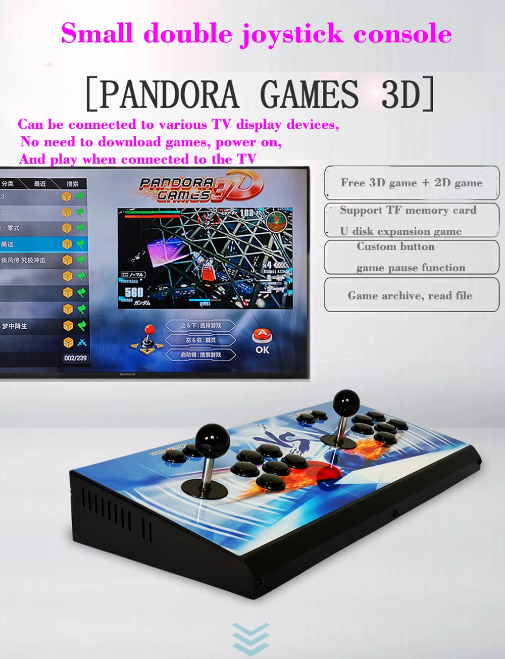 

metal arcade game console 4018 in 1 Double arcade console